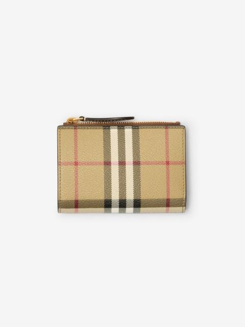 Small Check Bifold Wallet