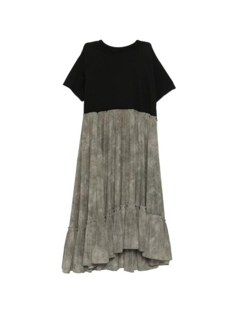 pleated ruffled dress