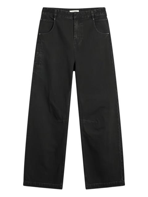 button-fastening jeans