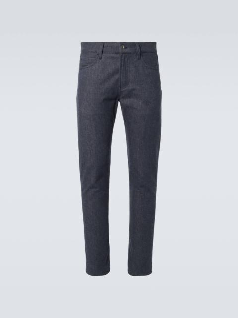 Mid-rise straight jeans