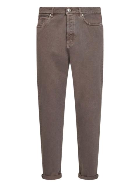 logo-patch five-pocket jeans