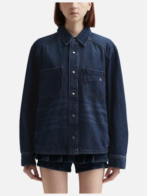 PIN-TUCK DENIM SHIRT