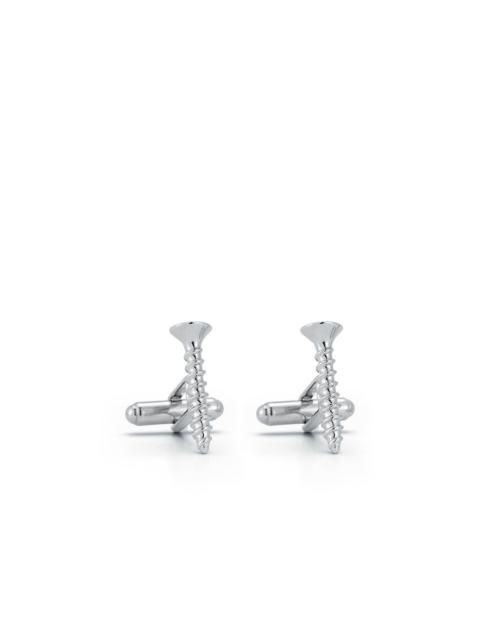 screw shape cufflinks