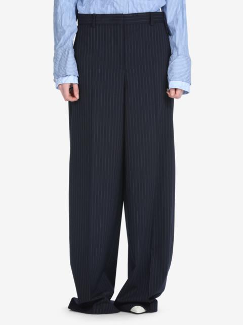 PINSTRIPE WIDE-LEG TROUSERS
