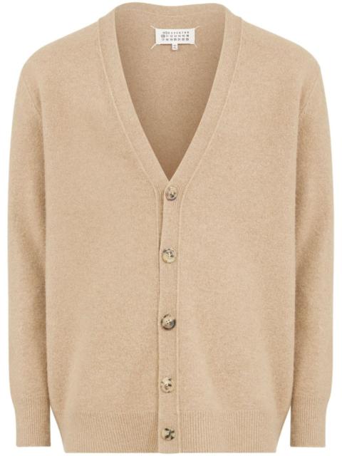 V-neck wool cardigan