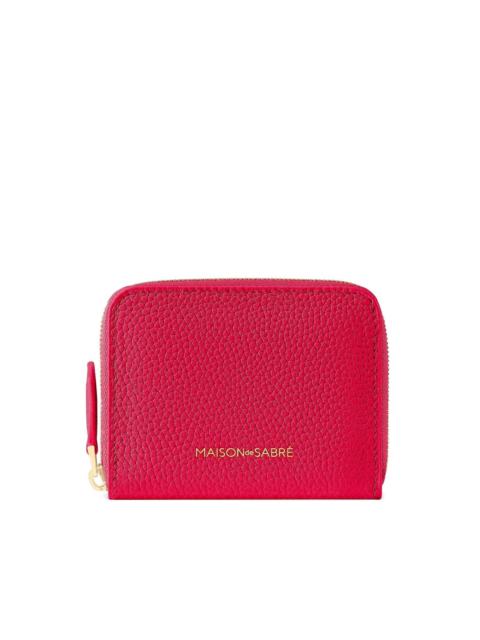 zipped leather wallet