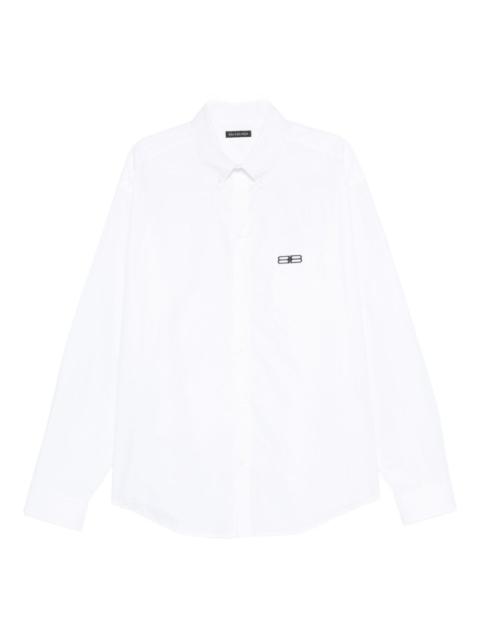 logo-embroidered long-sleeve shirt