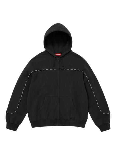 piping zip-up hoodie