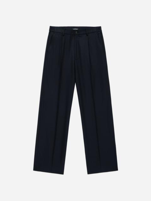 Pleated Trouser - Black Wool