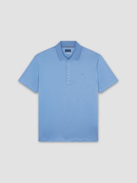 SILVER POLO IN PERLÉ COTTON JERSEY
