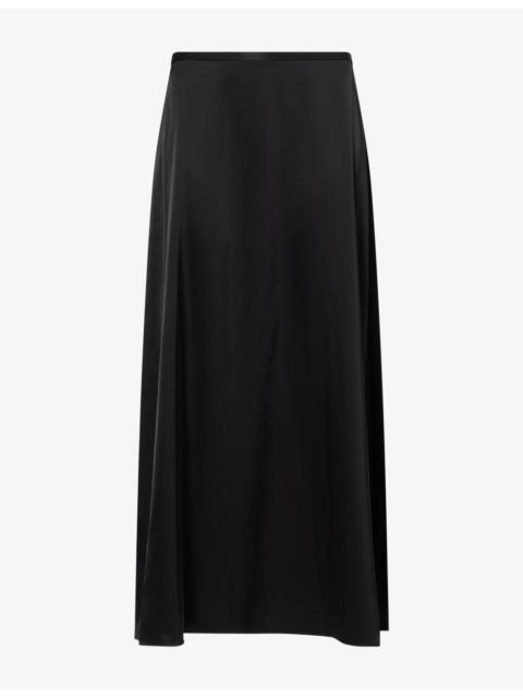 A-Line Satin Maxi Skirt