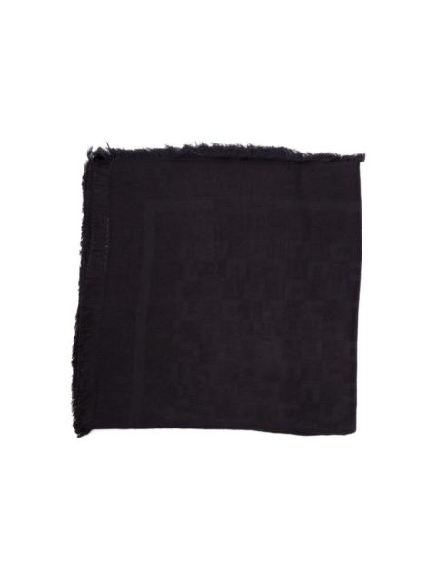 jacquard-logo fringed-edge scarf