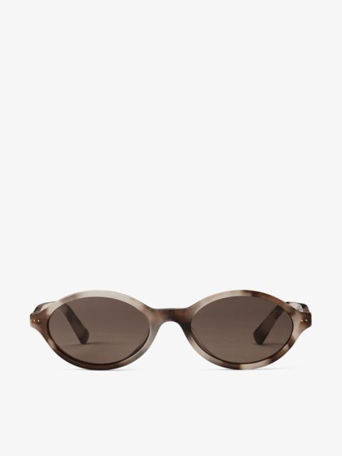 Marais
Chai Havana and Dark Brown Acetate Oval Sunglasses