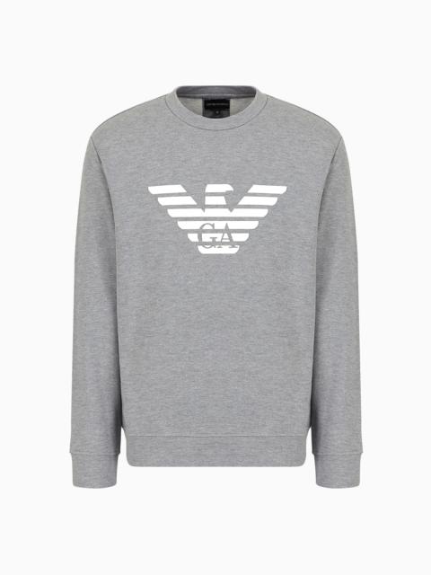 Modal-blend sweatshirt with logo print