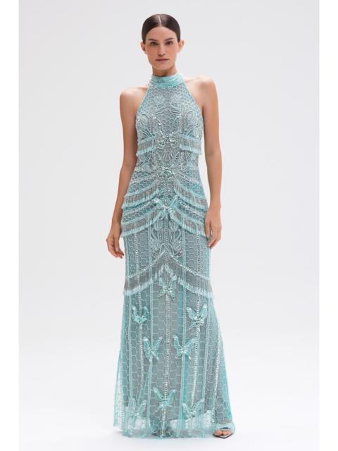 BUTTERFLY EMBROIDERY MAXI DRESS