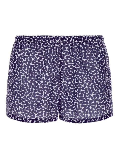 abstract-print swimming shorts