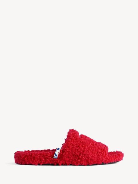 Men's Balenciaga | Nba Collaboration Furry Open Mule in Red/white