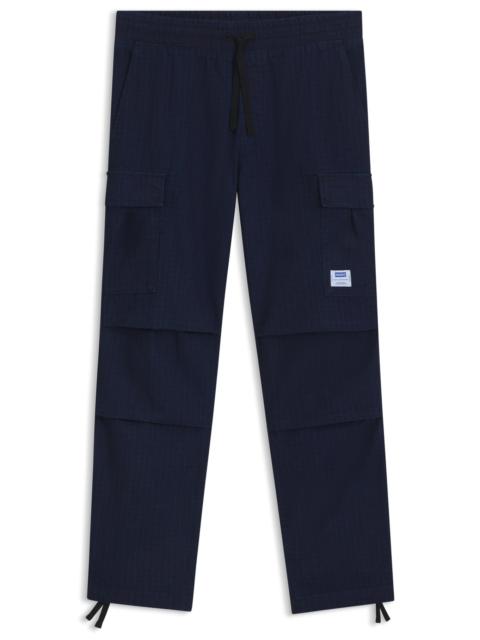 RELAXED-FIT CARGO TROUSERS IN DENIM-LOOK RIPSTOP