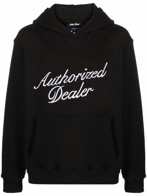 JUST DON Authorized Dealer Slogan Embroidered Hoodie