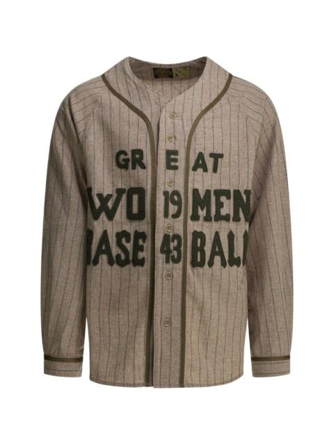 appliqué striped jacket