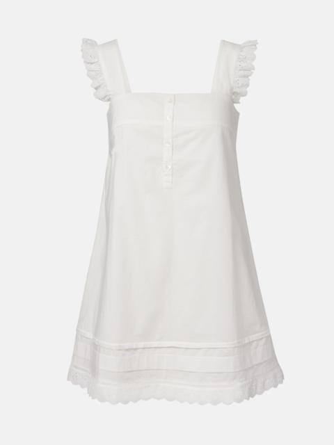 Livy ruffled cotton minidress