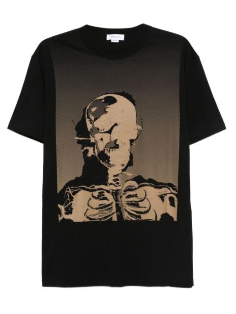 skeleton-print cotton T-shirt