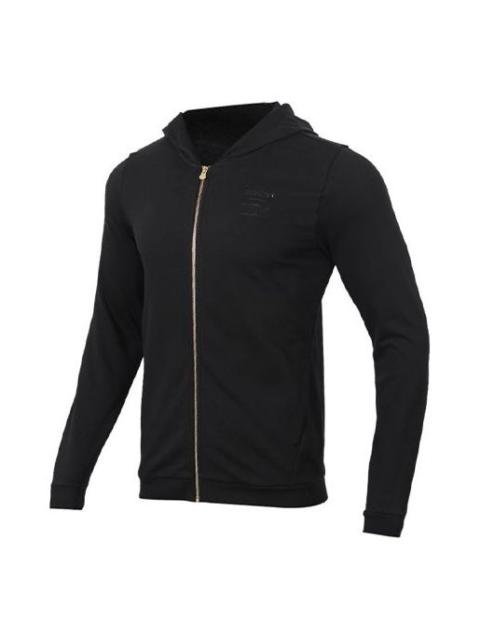 adidas Solid Color Casual Hooded Jacket Black EA0323