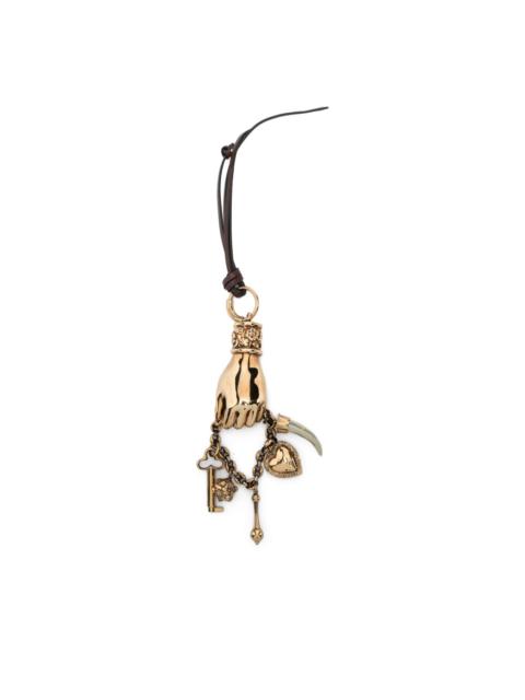 hand charm leather strap bag accessories