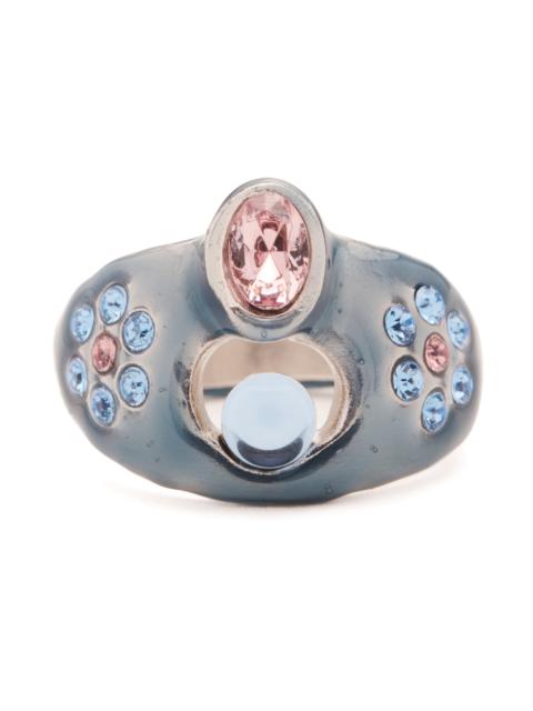 SOFT BLUE COSMIC DAISY RING
