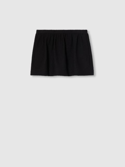 Wool bouclé mini skirt