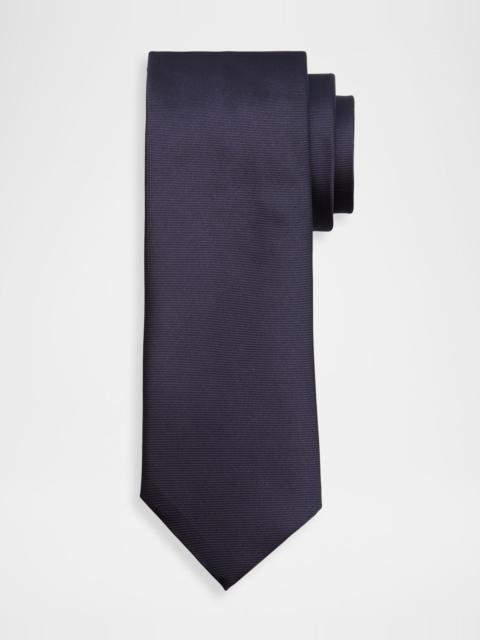 Men & apos;s Solid Silk Twill Tie