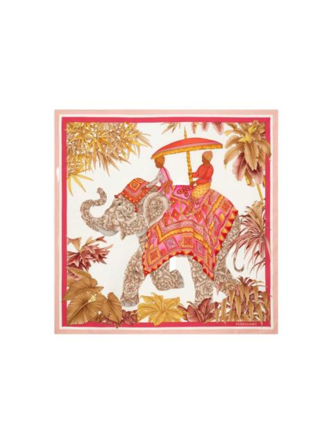 India-print square scarf