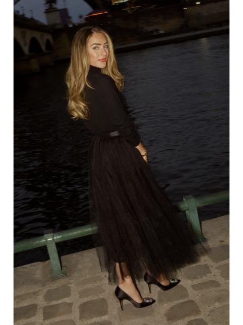 Tulle Woven Maxi Skirt