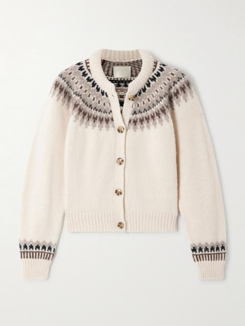 Clarke Fair Isle Wool-blend Cardigan