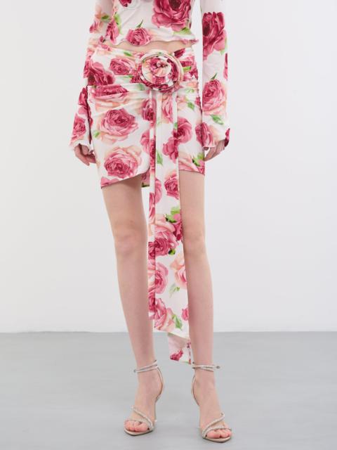 3D Rose Mini Skirt