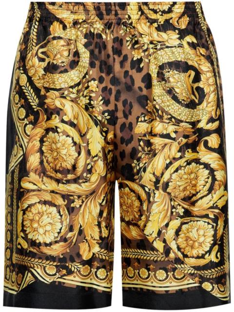 Barocco silk shorts