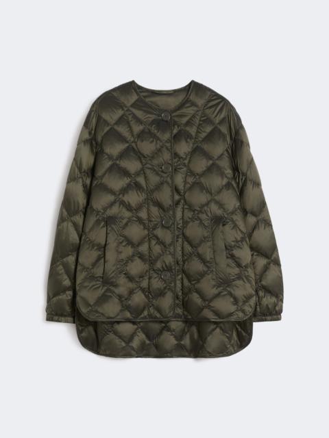 Water-repellent quilted canvas down jacket - DARK GREEN