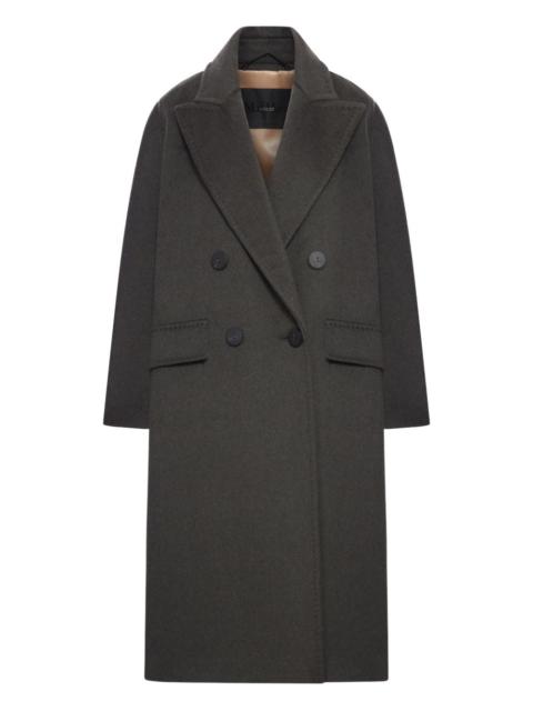 Angus double-breasted flap-pocket coat