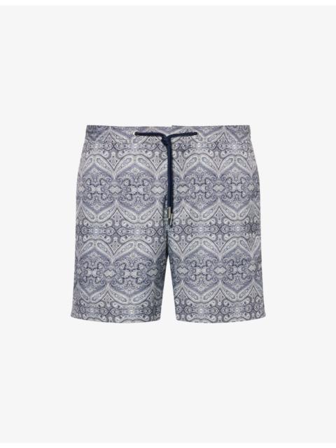 Bulldog Drawcord Printed Swim Shorts
