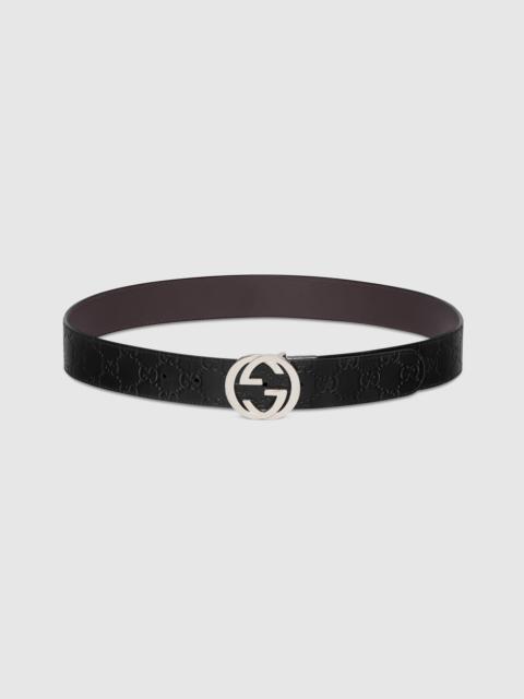 Reversible Gucci Signature belt