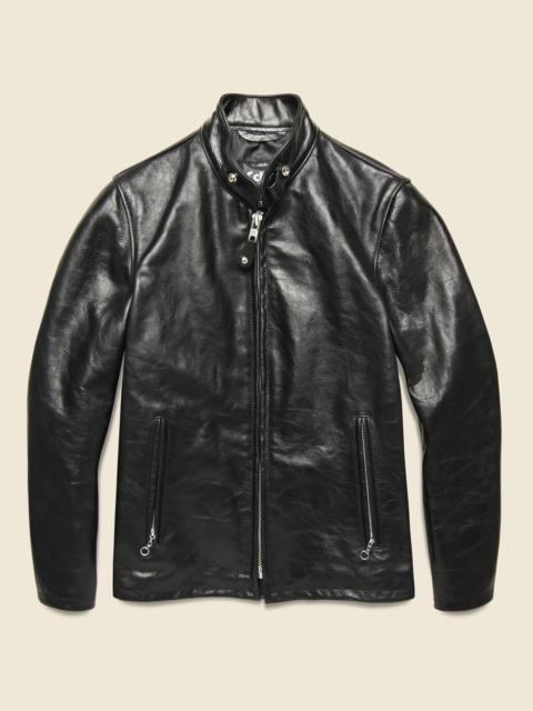 Cafe Racer Jacket - Black Leather