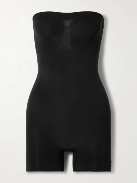 Seamless Sculpt Strapless Shortie Bodysuit - Onyx