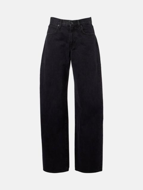 Tess Long high-rise barrel-leg jeans