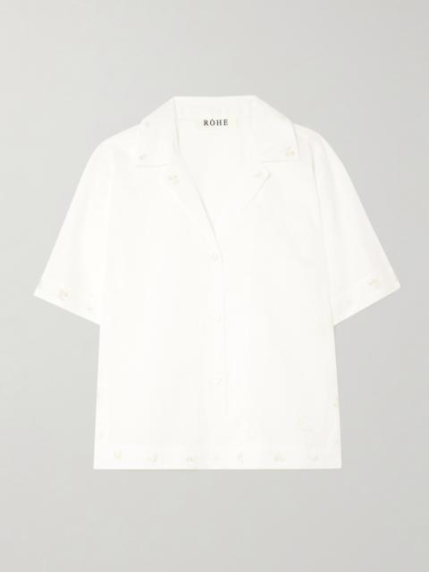 Embroidered Silk-organza Shirt