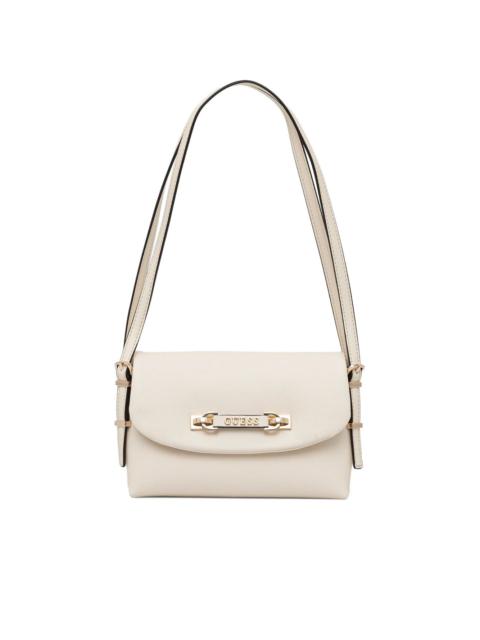 flap-front shoulder bag