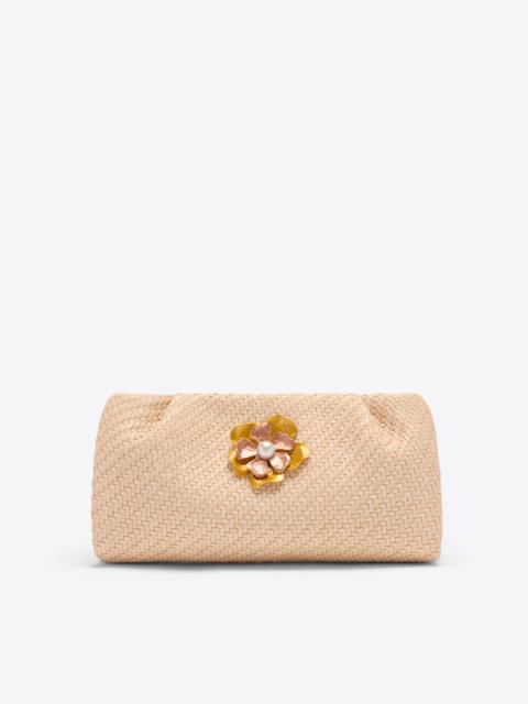 Vittoria Buff Raffia Clutch Bag