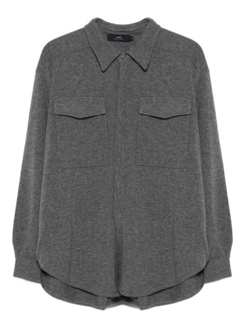 double-pocket cashmere shirt jacket