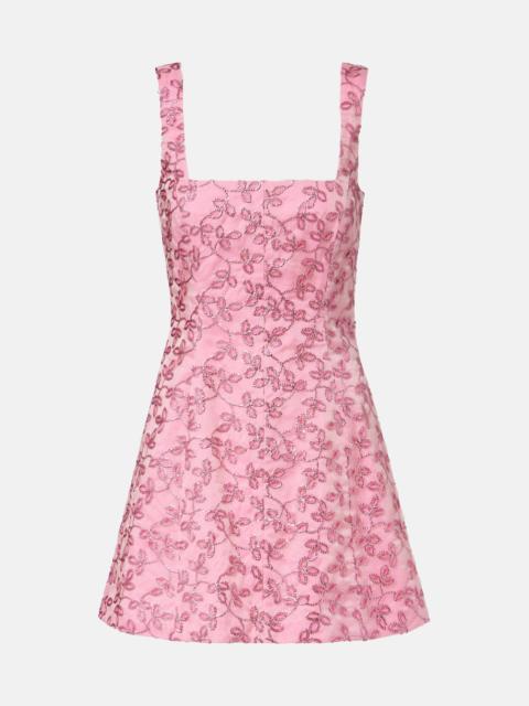 Floral sequined minidress