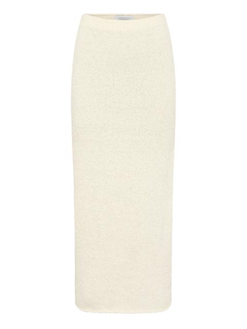 Terranova Knit Maxi Skirt in Off White Mulberry Silk