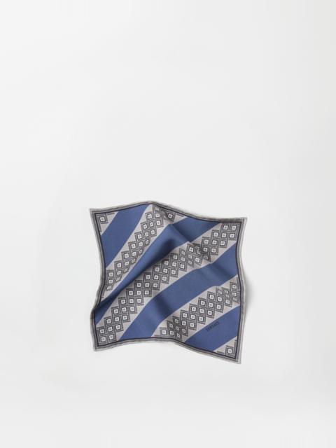 Printed Silk Twill Pocket Square